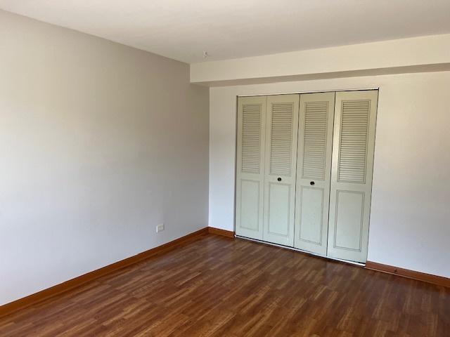 291 Gregory St Unit 6, Aurora, IL 60504 - unfurnished bedroom with dark wood-style floors and a closet