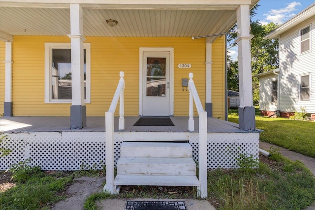 1304 E 4th St, Sterling, IL 61081 - doorway to property with covered porch