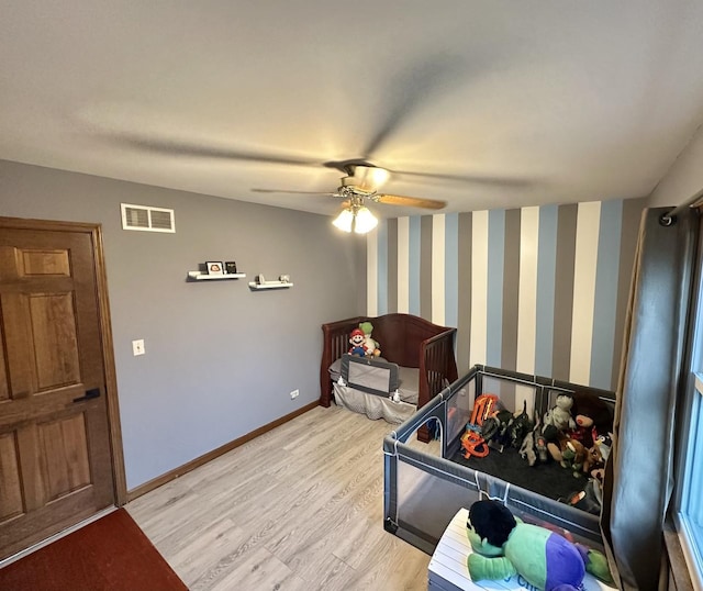 1970 Division St, Saint Charles, IL 60174 - recreation room featuring light wood-type flooring and a ceiling fan
