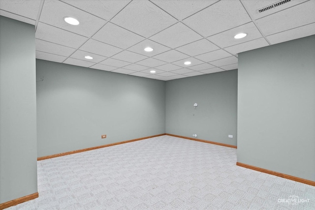 1112 Saratoga Ct, Naperville, IL 60564 - carpeted spare room featuring recessed lighting and a drop ceiling