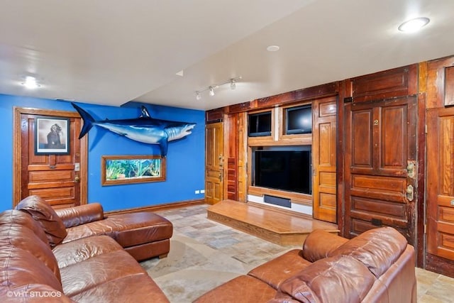 366 W Eggleston Ave, Elmhurst, IL 60126 - living area featuring baseboards and light stone finish flooring