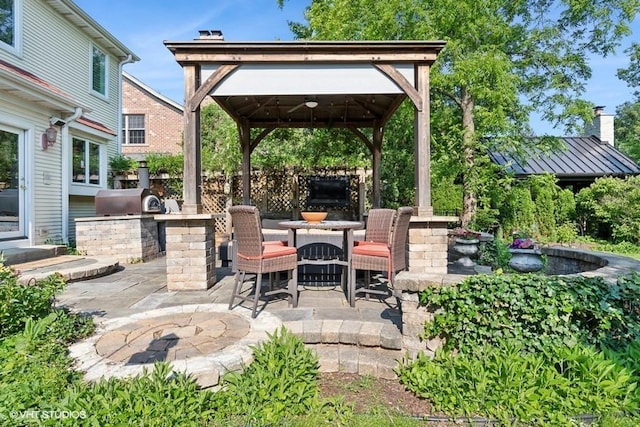366 W Eggleston Ave, Elmhurst, IL 60126 - view of patio with a gazebo and area for grilling