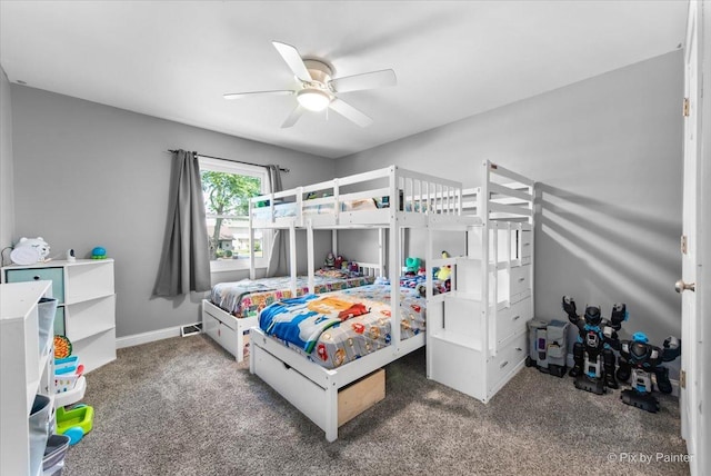 26 W Pine Ave, Cortland, IL 60112 - bedroom featuring carpet flooring and ceiling fan