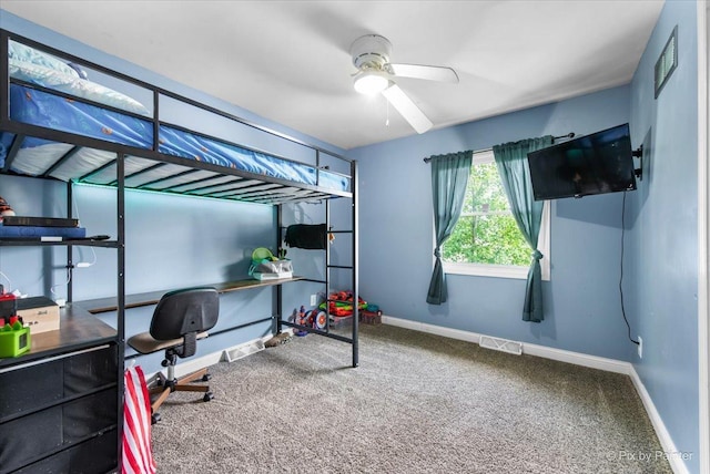 26 W Pine Ave, Cortland, IL 60112 - carpeted bedroom with a desk and baseboards