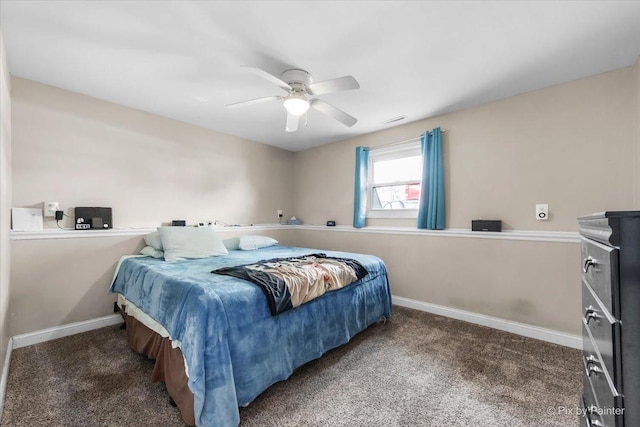 26 W Pine Ave, Cortland, IL 60112 - carpeted bedroom featuring baseboards and a ceiling fan