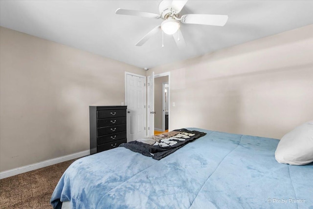 26 W Pine Ave, Cortland, IL 60112 - carpeted bedroom featuring baseboards and ceiling fan