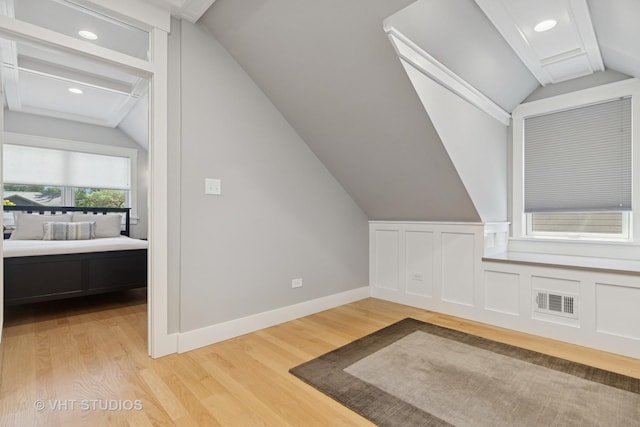 6848 N Oriole Ave, Chicago, IL 60631 - bonus room featuring lofted ceiling, light wood-style floors, and recessed lighting