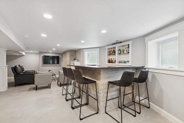 6848 N Oriole Ave, Chicago, IL 60631 - indoor bar featuring baseboards and recessed lighting