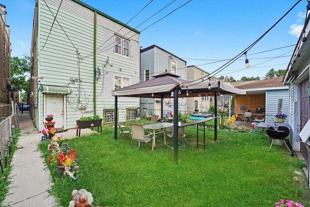 1916 N Lowell Ave, Chicago, IL 60639 - view of yard featuring a gazebo