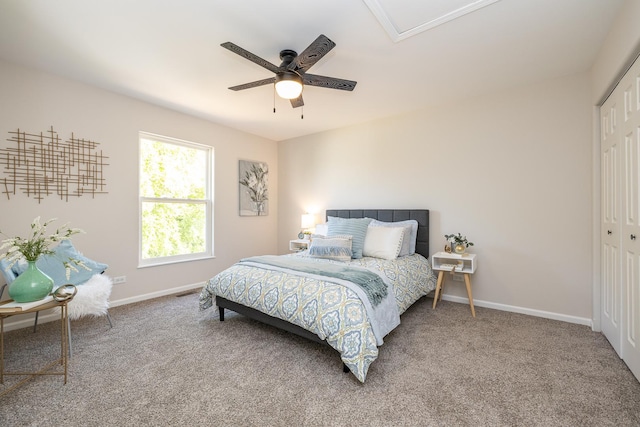 25030 Round Barn Rd, Plainfield, IL 60585 - carpeted bedroom with a closet and ceiling fan