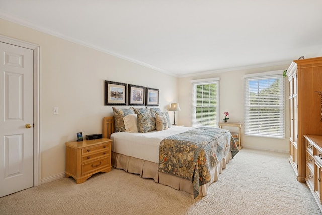 1219 N Lakeview Ct, Palatine, IL 60067 - bedroom with ornamental molding and light carpet