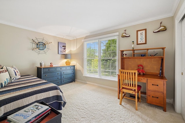 1219 N Lakeview Ct, Palatine, IL 60067 - bedroom featuring carpet flooring and crown molding
