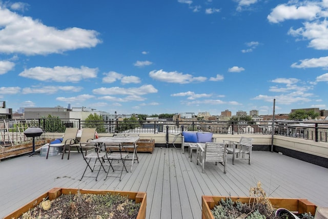 1634 N Wolcott Ave Unit 3, Chicago, IL 60622 - wooden deck with outdoor dining area