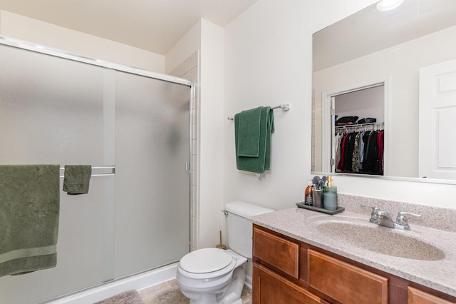 15373 Sheffield Square Pkwy, Orland Park, IL 60462 - bathroom featuring vanity, a shower stall, and a spacious closet