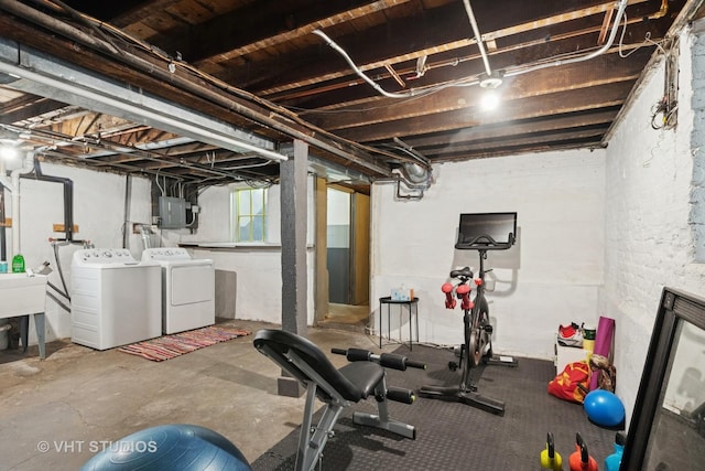 5747 W Grace St, Chicago, IL 60634 - workout room with separate washer and dryer and electric panel