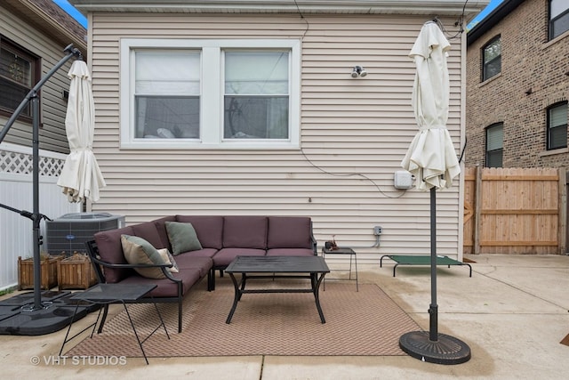 5747 W Grace St, Chicago, IL 60634 - view of patio featuring an outdoor living space