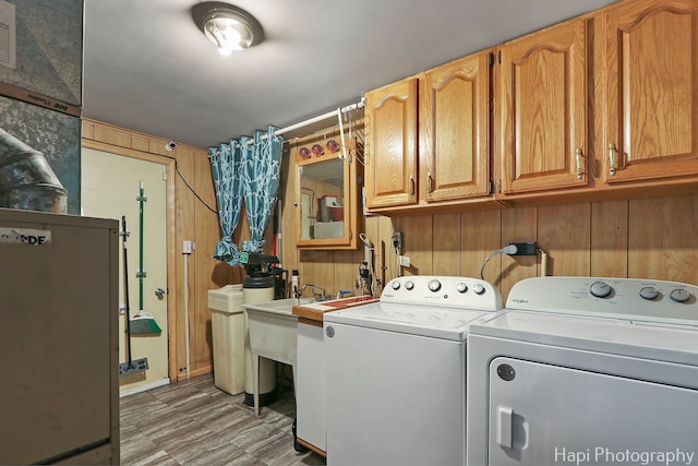 1912 Oak Dr, Mchenry, IL 60050 - laundry room with washer and clothes dryer, cabinet space, and water heater