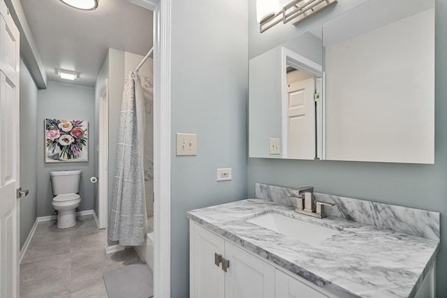 17642 Crystal Lake Dr, Homer Glen, IL 60491 - full bathroom with vanity and shower / bathtub combination with curtain