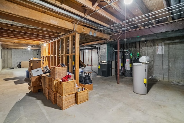 17642 Crystal Lake Dr, Homer Glen, IL 60491 - unfinished basement with a water softener, water heater, and heating unit