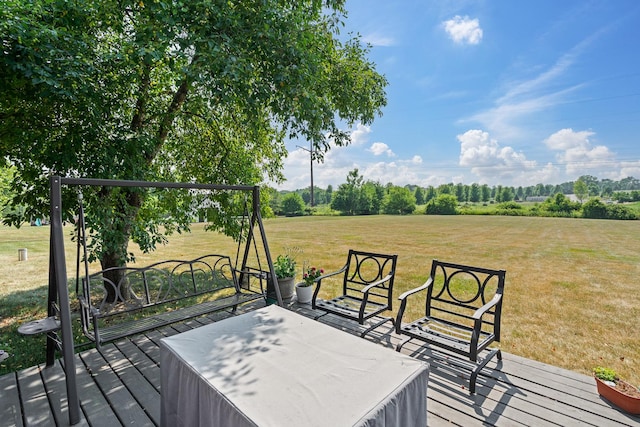 17642 Crystal Lake Dr, Homer Glen, IL 60491 - wooden terrace featuring a yard