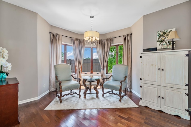 17642 Crystal Lake Dr, Homer Glen, IL 60491 - living area featuring a chandelier and wood finished floors