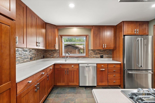 1702 Winthrop Ln, Schaumburg, IL 60193 - kitchen with appliances with stainless steel finishes, decorative backsplash, light countertops, and recessed lighting