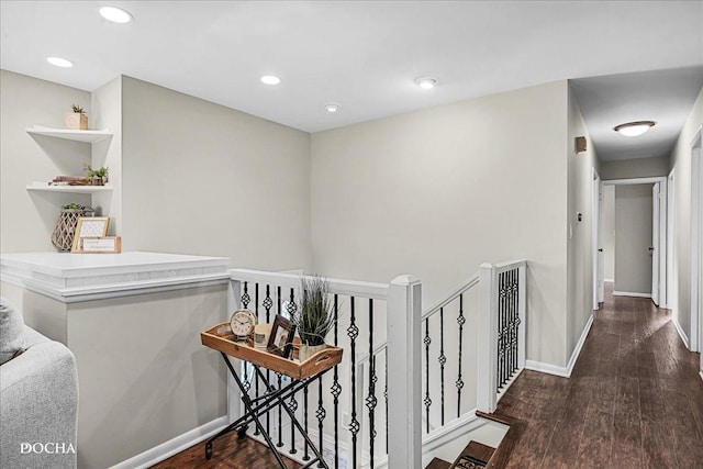 425 W Gartner Rd, Naperville, IL 60540 - corridor featuring an upstairs landing, wood finished floors, and recessed lighting