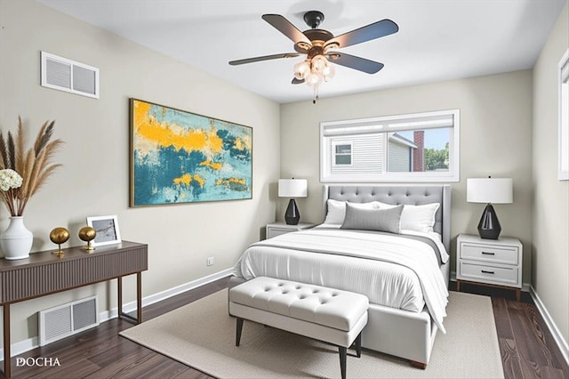 425 W Gartner Rd, Naperville, IL 60540 - bedroom with wood finished floors and a ceiling fan
