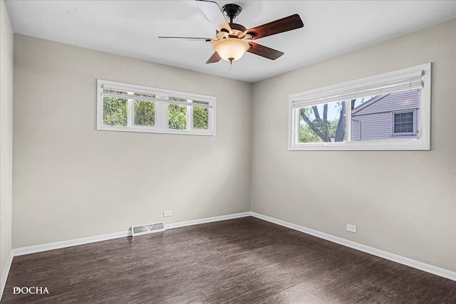 425 W Gartner Rd, Naperville, IL 60540 - empty room featuring dark wood-type flooring and a ceiling fan