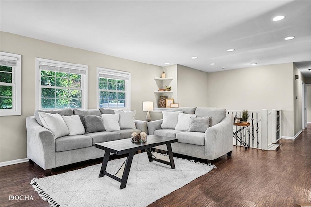 425 W Gartner Rd, Naperville, IL 60540 - living area featuring recessed lighting and dark wood-style floors