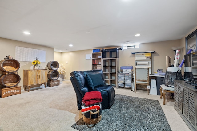 641 Sundance Dr, Bolingbrook, IL 60440 - sitting room with recessed lighting and carpet floors