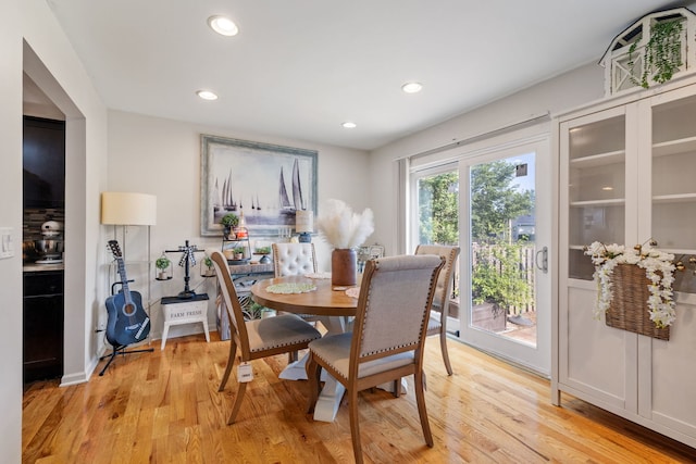 641 Sundance Dr, Bolingbrook, IL 60440 - dining room with light wood finished floors and recessed lighting