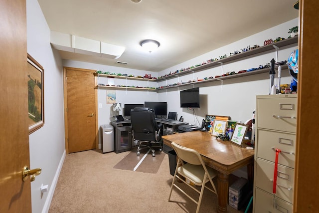 671 Teal Ct, Dekalb, IL 60115 - office area with light carpet and baseboards