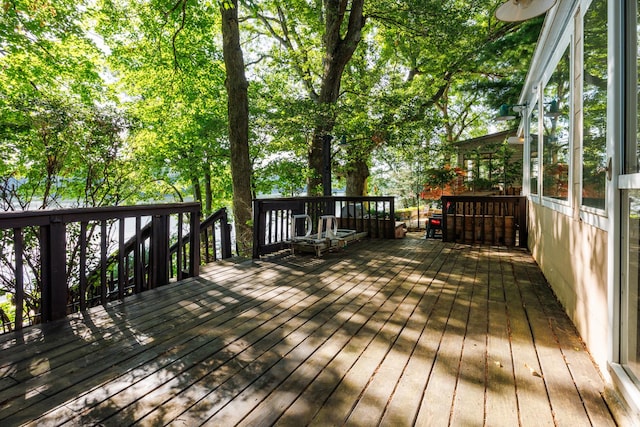 24503 Iroquois Ln, Hudson, IL 61748 - view of wooden terrace