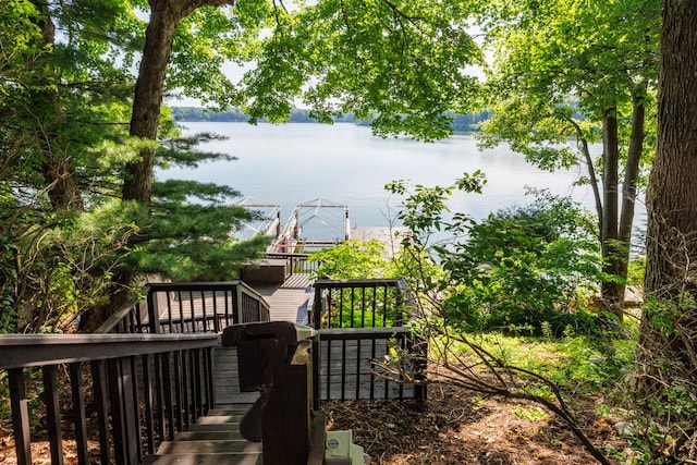 24503 Iroquois Ln, Hudson, IL 61748 - view of property's community with a water view and stairs