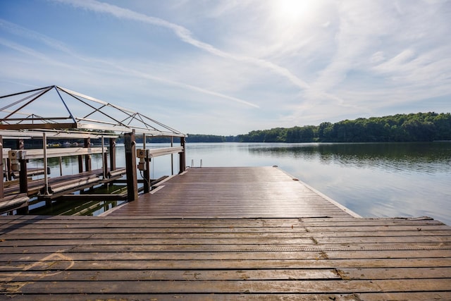 24503 Iroquois Ln, Hudson, IL 61748 - dock with a water view and boat lift