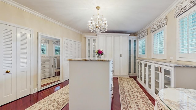 570 Hathaway Cir, Lake Forest, IL 60045 - spacious closet with dark wood-style flooring and a chandelier