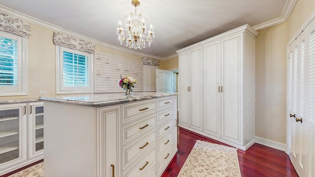 570 Hathaway Cir, Lake Forest, IL 60045 - spacious closet featuring dark wood finished floors and a chandelier