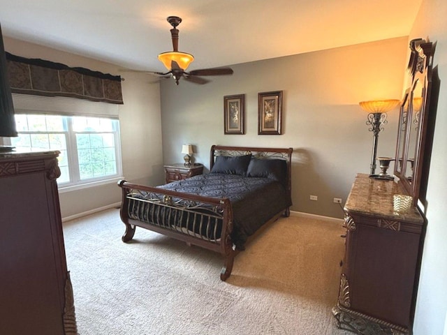 1711 Devonshire Ln, Shorewood, IL 60404 - carpeted bedroom featuring baseboards and a ceiling fan