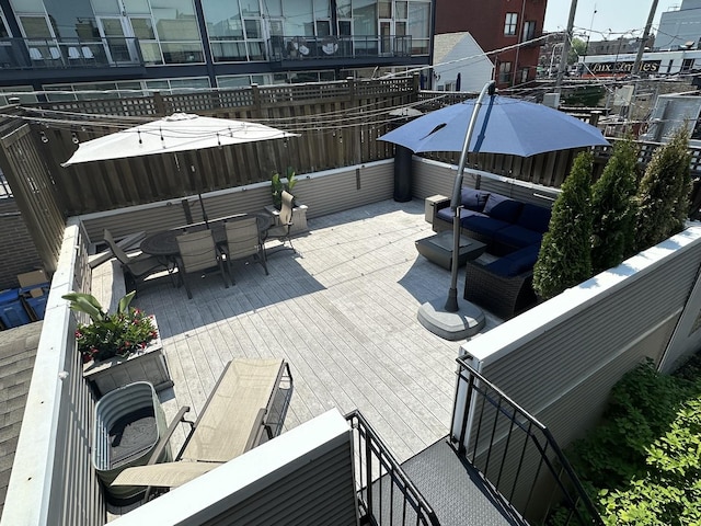 1541 W Montana St Unit 2, Chicago, IL 60614 - view of patio with an outdoor hangout area, outdoor dining area, and a deck