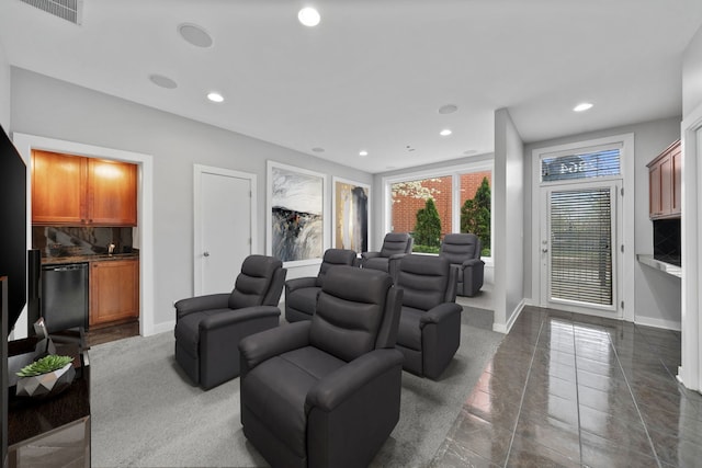 2864 N Riverwalk Dr, Chicago, IL 60618 - home theater featuring recessed lighting