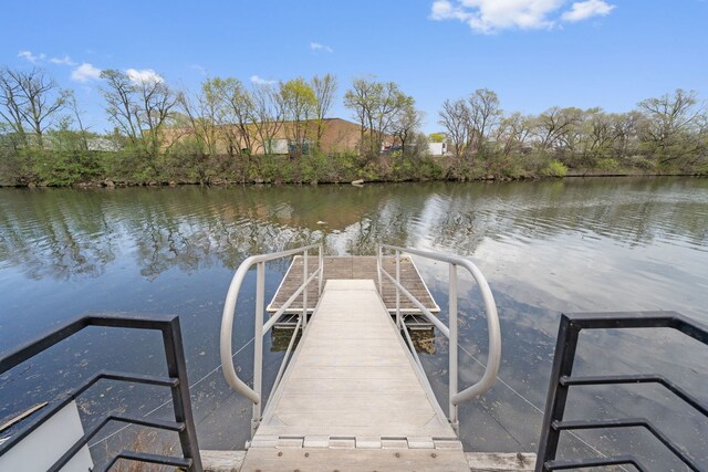2864 N Riverwalk Dr, Chicago, IL 60618 - dock featuring a water view