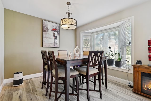 179 Roberts Rd, Bolingbrook, IL 60440 - dining space featuring plenty of natural light, light wood finished floors, and a glass covered fireplace