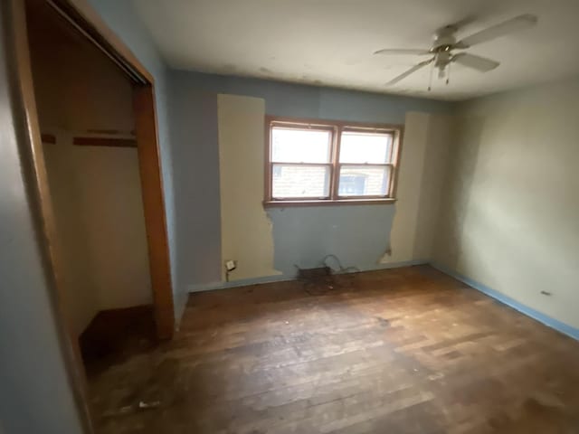 9221 S Normal Ave, Chicago, IL 60620 - unfurnished bedroom featuring a closet and a ceiling fan