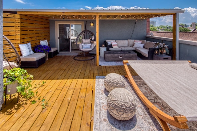 2026 W Pierce Ave Unit 7, Chicago, IL 60622 - wooden deck featuring outdoor lounge area