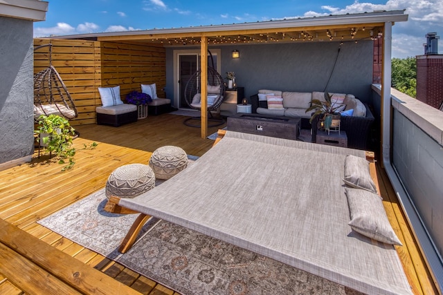 2026 W Pierce Ave Unit 7, Chicago, IL 60622 - deck with an outdoor living space