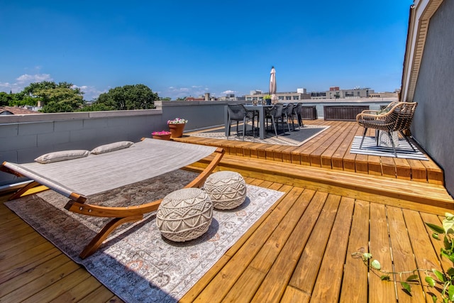2026 W Pierce Ave Unit 7, Chicago, IL 60622 - wooden terrace with outdoor dining area