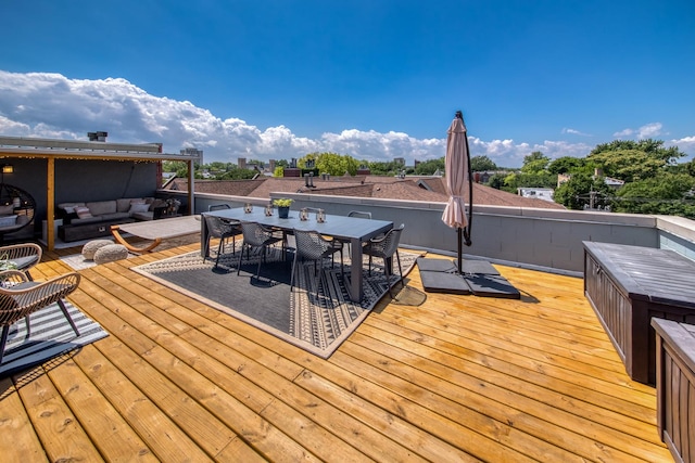 2026 W Pierce Ave Unit 7, Chicago, IL 60622 - wooden deck featuring an outdoor living space and outdoor dining area
