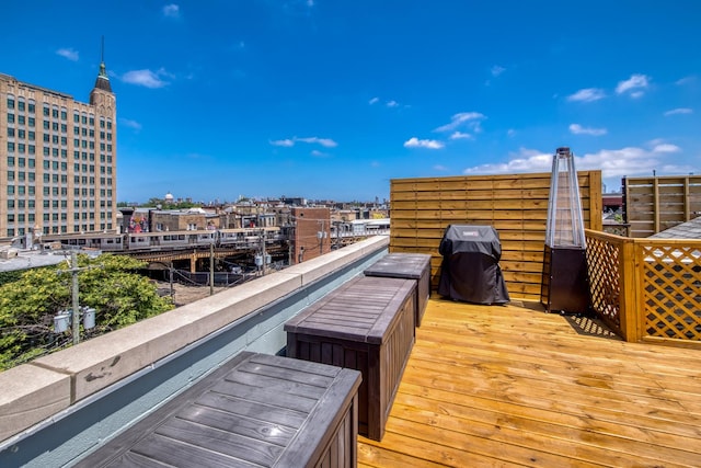 2026 W Pierce Ave Unit 7, Chicago, IL 60622 - wooden terrace with a grill