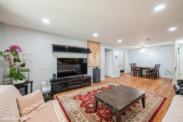 2005 Valencia Dr Unit 301, Northbrook, IL 60062 - living area with light wood finished floors, recessed lighting, and a ceiling fan
